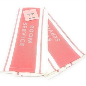 kate spade room service kitchen towels set 2 nwt